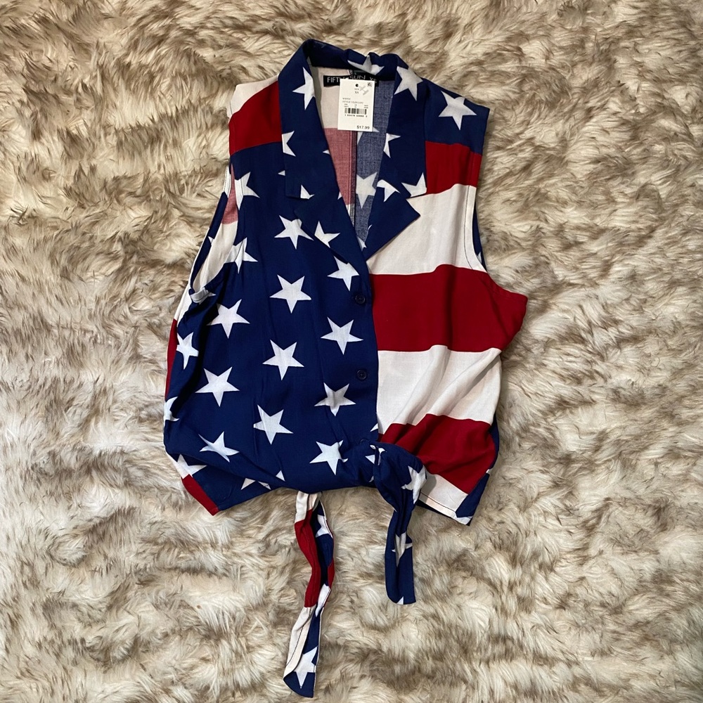 Patriotic crop tank